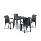 Set mobilier de gradina Natale 4-1, grafit