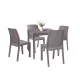 Set mobilier de gradina Malinda 4-1, culoare cappuccino
