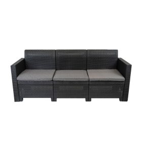 Canapea de gradina Nero cu 3 locuri, grafit