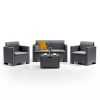 Set mobilier de gradina Nero cu 4 locuri, grafit