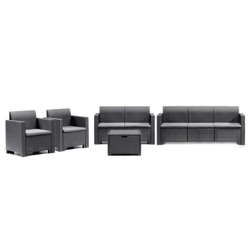 Set de mobilier de gradina Nero Big cu 7 locuri