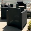 Set mobilier de gradina Nero cu 4 locuri, grafit