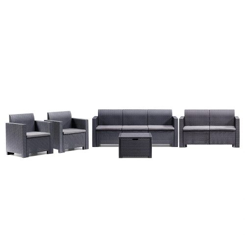 Set de mobilier de gradina Nero Large cu 7 locuri