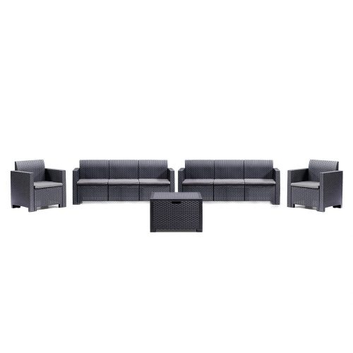 Set de mobilier de gradina Nero Large cu 8 locuri