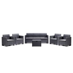 Set de mobilier de gradina Nero II Large cu 7 locuri