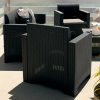 Set mobilier de gradina Nero cu 5 locuri, grafit