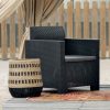 Set mobilier de gradina Nero cu 5 locuri, grafit