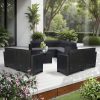 Set de mobilier de gradina de colt Nero VI cu 9 locuri, grafit