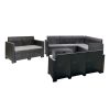 Set de mobilier de gradina de colt Nero VII cu 10 locuri, grafit