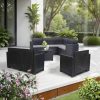 Set de mobilier de gradina de colt Nero V cu 8 locuri, grafit
