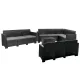 Set de mobilier de gradina de colt Nero V cu 11 locuri, grafit