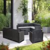 Set de mobilier de gradina de colt Nero VII cu 9 locuri, grafit