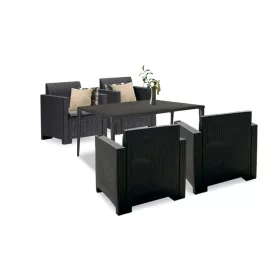 Set mobilier de gradina Nero III cu 4 locuri, grafit