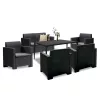 Set de mobilier de gradina Nero III cu 6 locuri, grafit