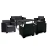 Set de mobilier de gradina Nero III cu 6 locuri, grafit