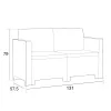 Set de mobilier de gradina Nero III cu 6 locuri, grafit