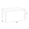 Set de mobilier de gradina Nero III cu 6 locuri, grafit