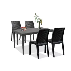 Set mobilier de gradina Pauli 4-1, grafit