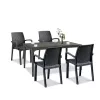 Set mobilier de gradina Prato 4-1, grafit