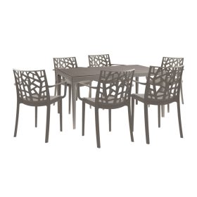 Set mobilier de gradina Odini 6-1 fotolii Cappuccino