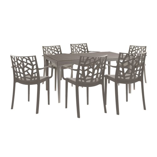Set mobilier de gradina Odini 6-1 fotolii Cappuccino