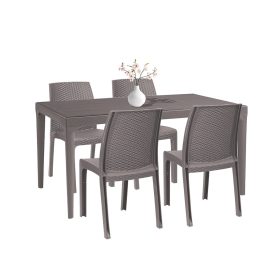 Set mobilier de gradina Pauli 4-1 cappuccino