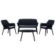 Set mobilier de gradina Tampa cu 4 locuri, grafit