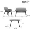 Set mobilier de gradina Tampa cu 4 locuri, grafit