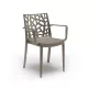 Scaun de gradina Trinity din plastic cu cotiere cappuccino