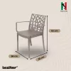 Scaun de gradina Trinity din plastic cu cotiere cappuccino
