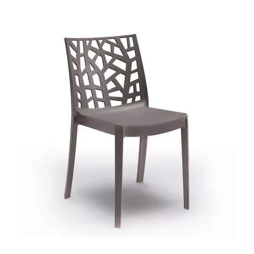 Scaun de gradina din plastic Trinity, model cappuccino