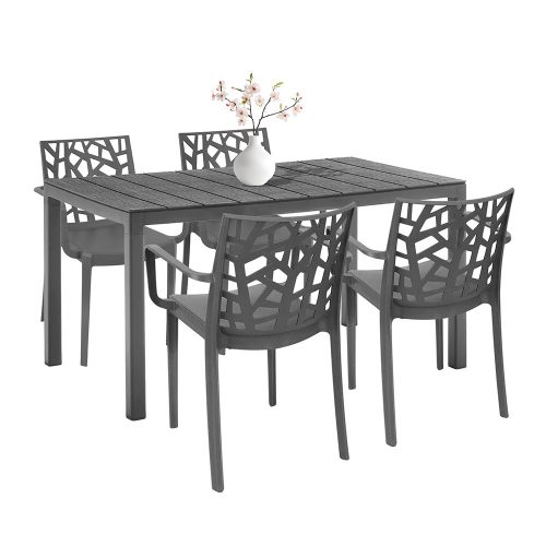 Set mobilier de gradina Nassau 4-1, grafit