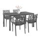 Set mobilier de gradina Nassau 4-1, grafit