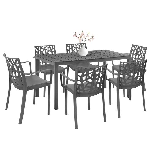 Set mobilier de gradina Nassau 6-1, grafit