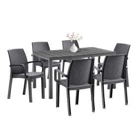 Set mobilier de gradina Indy 6-1, grafit