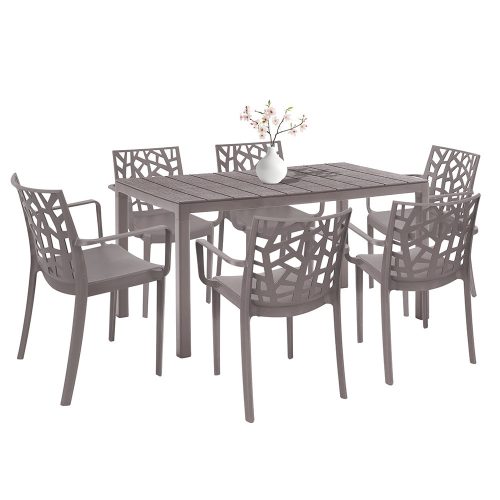 Set mobilier de gradina Nassau 6-1 cappuccino