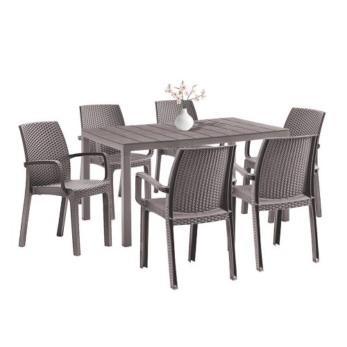Set mobilier de gradina Indy 6-1 cappuccino