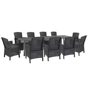 Set de mobilier de grădină Barton 10+1
