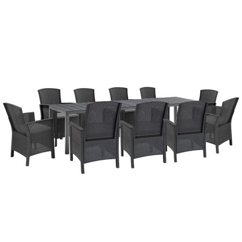 Set de mobilier de grădină Barton 10+1