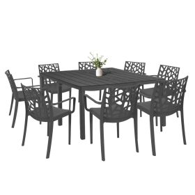 Set mobilier de gradina Alina 8-1, grafit