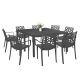 Set mobilier de gradina Alina 8-1, grafit