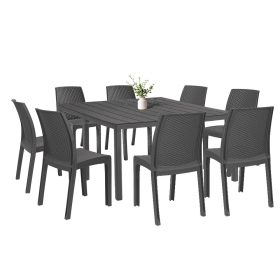 Set mobilier de gradina Monza 8-1, grafit