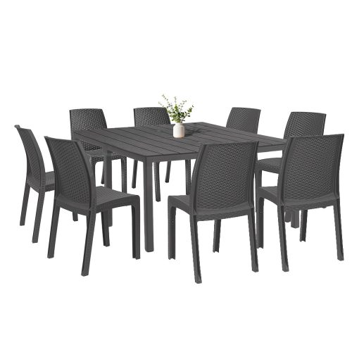 Set mobilier de gradina Monza 8-1, grafit