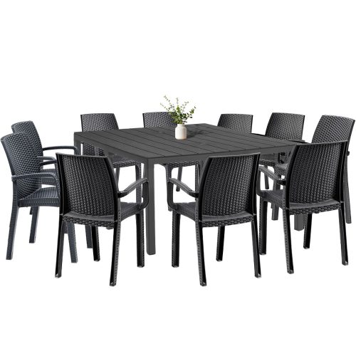 Set mobilier de gradina Letta 10-1, grafit