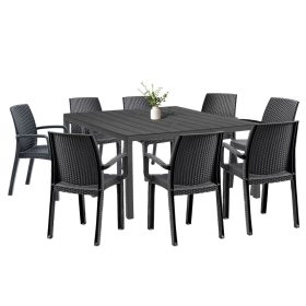 Set mobilier de gradina Letta 8-1, grafit
