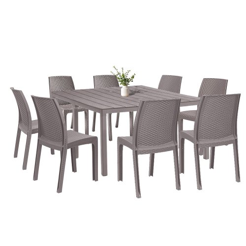 Set mobilier de gradina Monza 8-1 cappuccino