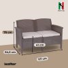 Set de mobilier de gradina Venus II cu 6 locuri, maro grafit