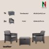 Set mobilier de gradina Venus Balcon, maro