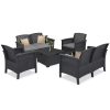 Set de mobilier de gradina Venus II cu 6 locuri, grafit