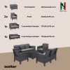 Set de mobilier de gradina Venus II cu 7 locuri, grafit